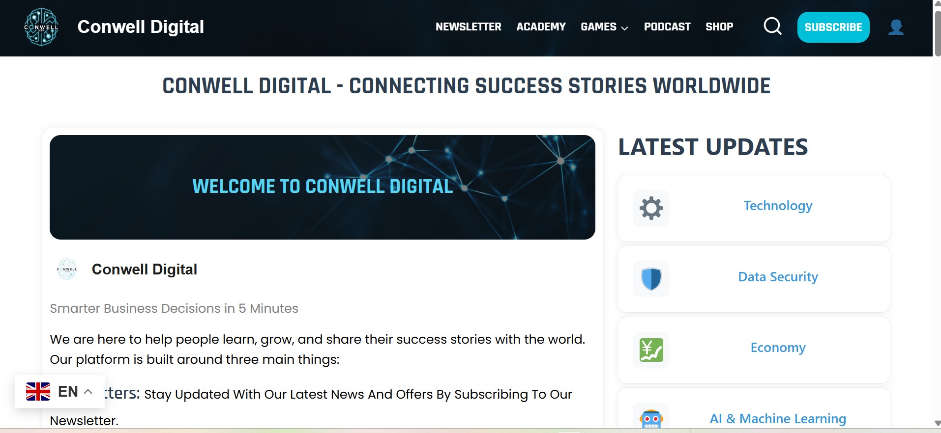 Conwell Digital Website Screenshot