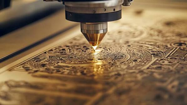 Laser engraving equipment in action